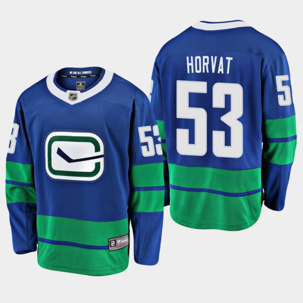 Herren Vancouver Canucks Eishockey Trikot Bo Horvat #53 2019-20 Alternate Premier Royal